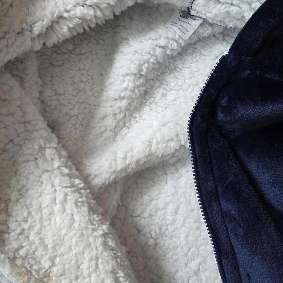 Catalonia Zip Up Blanket Hoodie Sweatshirt, Oversized Sherpa Pullover Jacket - Picture 5 of 5